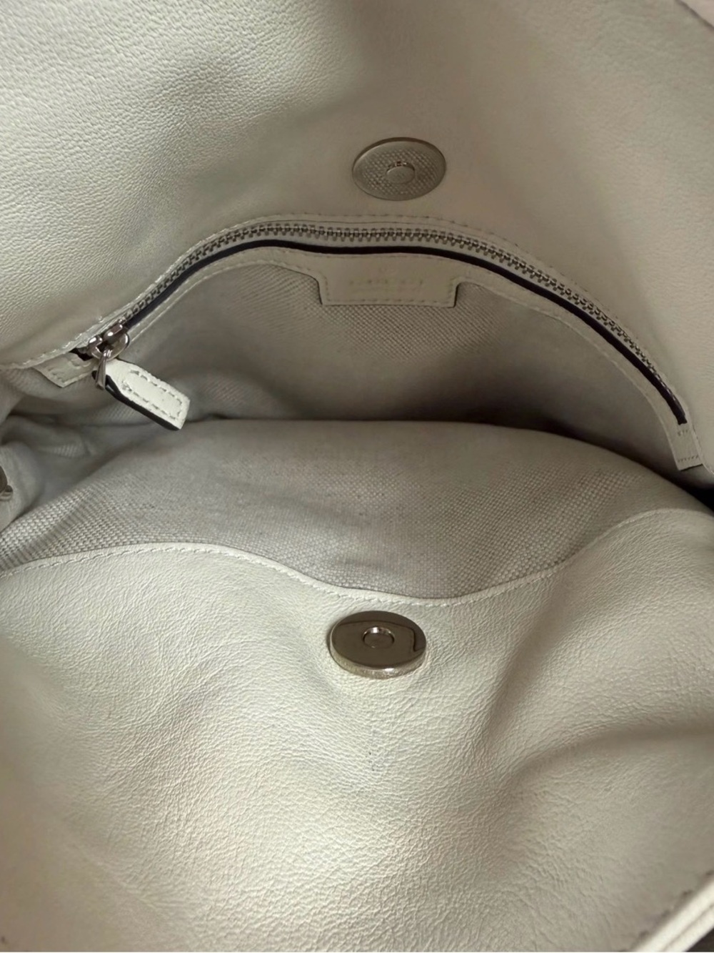Gucci Small Blondie Handle Chain Bag White Leather - Picture 7 of 7